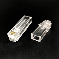 Connecteur modulaire RJ11 mâle à corps long 6P4C, L=32,8 mm, prise téléphonique Cat3, bronze phosphoreux, 1000 pièces/sac