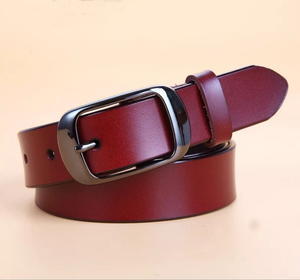 Robe vintage pour femme GB20, ceinture en cuir de vache véritable noir, marron, café, blanc, largeur 3 cm, longueur 110 cm à 115 cm - Product Image 1