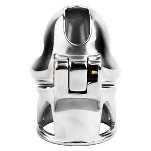 Wholesale Large Short Male Chastity Device Stainless Steel Cock Cage Steel Male Chastity Cage Sex <b>Toys</b> <b>for</b> <b>Men</b> - Product Image 3