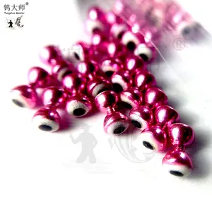 20years Experience Factory Direct Supplies Tungsten Brass Dumbbell Shaped Fly Tying Beads With Colorful Eyes Paint