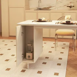 Luxusmöbel Esstischset 4 Stühle Aufbewahrung Küche Insel-Design erweiterbares Esstischset