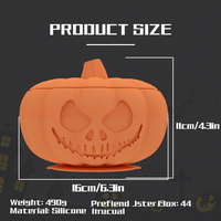 Nouveau bol pour chien en silicone style citrouille Halloween – Bol d'alimentation lente tout-en-un élégant pour chiens et chats