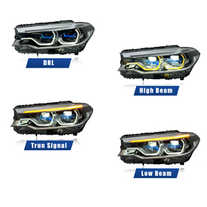 Faros LED HCMOTIONZ para BMW Serie 5 2018-2020 G30 G38 525i, 530i, 535i, <span class=keywords><strong>540i</strong></span>, 550i Conjunto de faros delanteros de proyección - Product Image 3