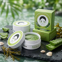 LOLOSKINNY Masques Hydrogel Apaisants et Rafraîchissants Coréens Unisexe à l'Aloès et Camélia, au Collagène, CoQ10 et Acide Hyaluronique pour les Cernes