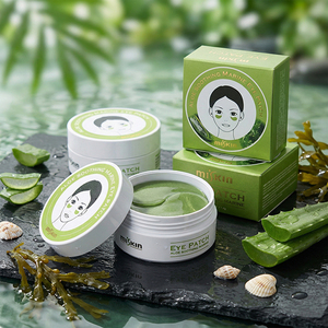 Parches de hidrogel refrescantes para ojos con aloe vera, para ojeras, hinchazón, arrugas, mascarilla hidratante de colágeno para el contorno de ojos - Product Image 2