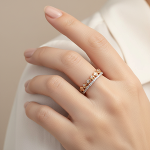 High Quality Wholesale Stackable <b>Ring</b> Jewelry Hand <b>Crafted</b> Vintage Design <b>Ring</b> 18K Solid Rose Gold Real Natural Diamonds <b>Ring</b> - Product Image 5