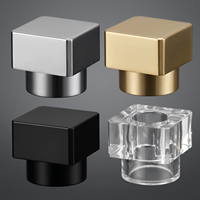Flacons de parfum carrés de luxe en verre 30ml 50ml 100ml vides mats transparents personnalisés avec pulvérisateur à pompe et col serti, emballage en boîte
