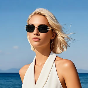 แว่นตา Dilisha รุ่น Unisex กรอบโลหะไร้ขอบ เลนส์ PC ป้องกันรังสียูวี 400  แบบ 3 ชิ้น น้ำหนักเบา ดีไซน์ทรงเหลี่ยม - Product Image 4