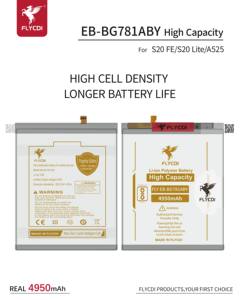 Baterai HP FLYCDI Harga Pabrik untuk Samsung A525 S20 Lite Baterai 0 Cycle 4950 Mah - Product Image 3