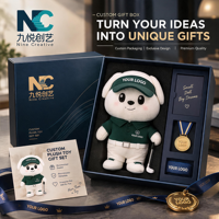 Figurine en peluche personnalisée pour événements de golf avec casque et médaille, pour tournois sportifs et souvenirs d'événements, vente en gros OEM