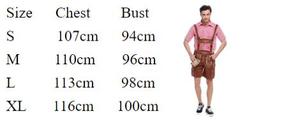 Costume allemand <span class=keywords><strong>Lederhosen</strong></span> marron authentique en faux daim de luxe Oktoberfest, tenue Ecoparty - Product Image 6