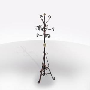 Porte-manteau en fer forgé antique en cuivre - Product Image 1