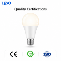 Ampoule LED intelligente 9W WiFi+BLE double mode 800LM dimmable, culot B22/E27/E14, pour usage domestique, compatible Tuya App, Alexa et Google