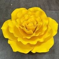Internet-Célèbre Grande Rose Jaune Fleur Mur Artificielle Art Floral Vigne pour Salle À Manger Hébergement Vitrine Décoration Jaune