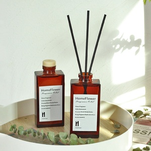 2025 botol kaca <span class=keywords><strong>Amber</strong></span> persegi panjang aromaterapi Hotel dasar penyebar buluh - Product Image 4