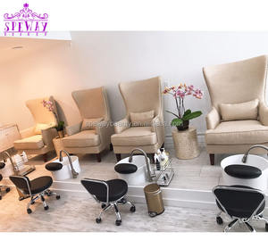 Speway beauté usine de vente directe Spa pédicure bain de pieds <span class=keywords><strong>pas</strong></span> <span class=keywords><strong>cher</strong></span> utilisé salon court dossier pédicure chaise avec bassin en céramique blanche - Product Image 1