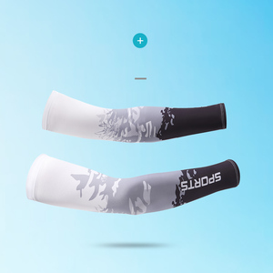 Manchon <span class=keywords><strong>de</strong></span> <span class=keywords><strong>compression</strong></span> sportif en soie glacée respirante, anti-UV, élastique et économique pour la conduite et le cyclisme en extérieur - Product Image 4