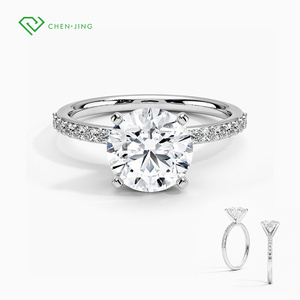 <span class=keywords><strong>Solitario</strong></span> 0.5-Anello in oro bianco 18k con diamante da laboratorio in CVD - Product Image 3