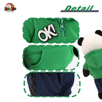 Juego de Peluches Suaves Zaves de 15.5 Pulgadas, Diseño Creativo de Panda, Relleno de Algodón PP, Regalo de Cumpleaños para Niños, Decoración para el Hogar