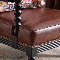 Fauteuil lounge minimaliste moderne à une place, structure en bois, revêtement en tissu, pour salon, salle à manger, maison/hôtel/appartement
