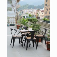 Meubles de balcon extérieur, meubles de loisirs imperméables et anti-corrosion, meubles de terrasse pour café et salon de thé