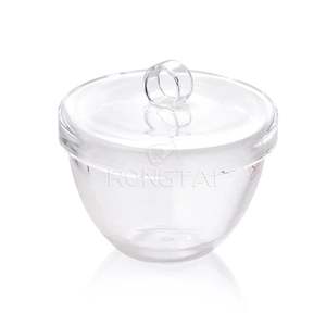 RONGTAI مختبر ختم بوتقة كوارتز الصين RT091 50 50 بوتقة زجاج كوارتز أبيض حليبي مقاوم للحرارة مع غطاء - Product Image 2