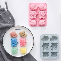 Moule à gâteau en silicone mignon Panda Éléphant - Compatible lave-vaisselle et four pour pudding, gelée, chocolat, bougies, savons et créations en plâtre