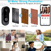 Interphone vidéo intelligent pour la maison, sonnette WiFi avec application mobile, réception à distance, notification rapide