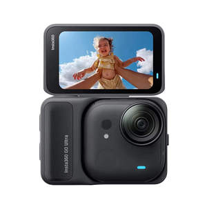 Cámara de Bolsillo Insta360 GO Ultra Original, Cámara de Acción 4K, para Buceo, Vlogs, Ciclismo, Carrera, Familiar, Negra/Blanca, Paquete Familiar - Product Image 1