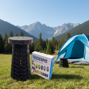 Taburete Plegable Retráctil Portátil, Taburete de Plástico Telescópico Extensible Negro Personalizado para Niños <span class=keywords><strong>y</strong></span> Adultos - Product Image 1