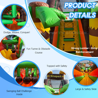 Château gonflable PVC de haute qualité avec toboggan, thème dragon/dinosaure, parcours d'obstacles gonflable personnalisé pour enfants
