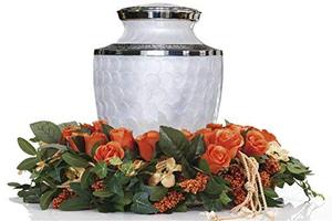 Urn — fabrication de bijoux pour adultes, métal en laiton et blanc, pour clés naturelles, avec mère de perle, couleur émail, revêtement Nickel, avec sac de velours - Product Image 6