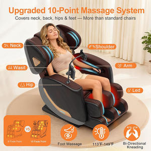 Fauteuil de massage complet pour le corps, inclinable en apesanteur, avec points de chaleur, écran tactile Bluetooth, repose-pieds, fauteuil de massage Shiatsu pour les parents - Product Image 4