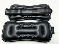 Lests de cheville et de poignet en cuir PU durable avec logo/couleur personnalisés, en néoprène, noir/vert/marron/rouge bordeaux/doré, 2lb/3lb/4lb