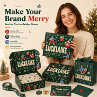 Boîtes personnalisées pour Noël, chaussettes de Noël uniques, ornements, emballages cadeaux, livraison, emballages en carton ondulé, boîtes cadeaux