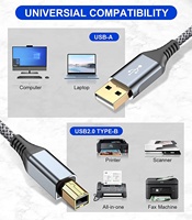 Kabel Pemindai OEM Pabrik Kabel Cetak 3M USB2.0 Ke USB B