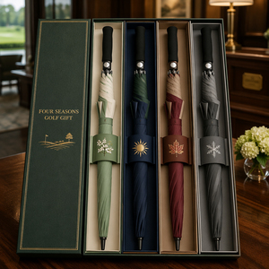 Custom 4 Seasons Golf <b>Umbrella</b> Spring Summer Autumn Winter Canopy Design <b>Windproof</b> Promotional Golf <b>Umbrella</b> - Product Image 2