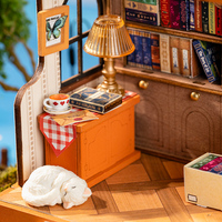 Robotime Rolife Cadeau idéal Maison miniature à construire soi-même DS040 Le modèle de librairie La Musée Kit de modélisme en bois 3D Puzzles en bois