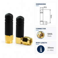 Antenne WiFi double bande FEIYIXUN en caoutchouc mini 2400-2500/5000-5800MHz 3dBi 30mm à largeur de faisceau horizontale 360° pour prise