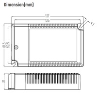 EUCHIPS 40W Driver LED à courant constant DALI AC-DC haute puissance sélectionnable et dimmable avec garantie de 5 ans pour systèmes d'éclairage LED