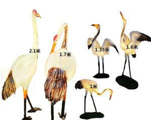 Grande sculpture de grue en fibre de verre, en forme d'<span class=keywords><strong>oiseau</strong></span>, lumineuse, design réaliste, pour jardin, parc, rue commerciale - Product Image 6