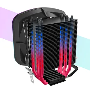 Lovingcool OEM New Style Gaming PC Cooler Nickel Plated CPU Radiator Cooling Fins RGB CPU Air Cooler With 120mm Cooling Fan