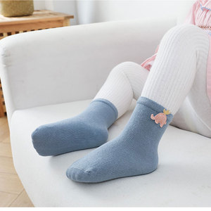 3对/套中国棉纯色新生儿袜子网棉船员学步儿童花式礼品袜 - Product Image 5