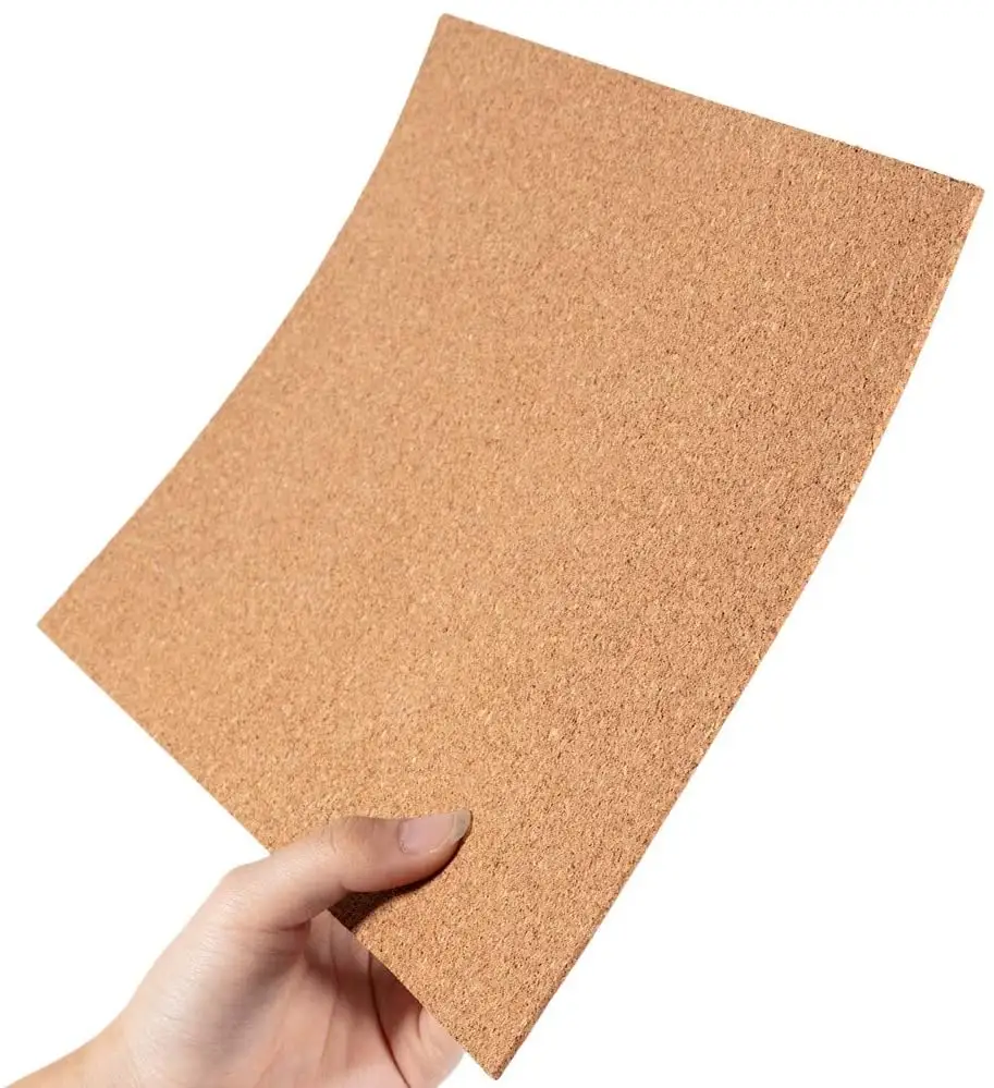 Wholesale Custom 8x8in Self-Adhesive Cork Pad Sheets for DIY Coasters Square Cork Tile Mat Wall Cork bulletin Board