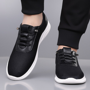 Chaussures de marche d'été pour hommes en maille respirante, à bout rond, à enfiler, légères et décontractées - Product Image 3