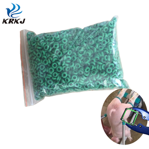 KD922 High quality veterinary equipment plastic bloodless rubber castrating bands for pig cow castration tool