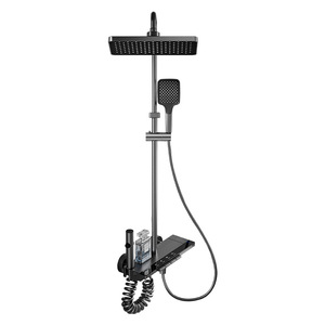 Bathroom Shower Set Rectangle Top Spray Massage Temperature Control Rain Shower Corrosion Prevention - Product Image 3
