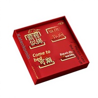 Marque-page portable carré en cuivre de style ancien, personnalisé en usine, avec caractères chinois créatifs et textes inspirants, idéal pour la remise des diplômes