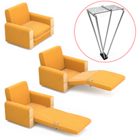 Pieds de canapé pliants HUAWEI avec charnière, gain de place, quincaillerie de mobilier pliable, pieds de support métalliques pour canapé et table