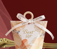 Carpeta de Papel de Cuero con Estampado Dorado en Relieve, para Recuerdos de Boda, Hecha con Materiales Reciclados, con Cinta de 2mm de Grosor y Anillo de Madera, para Sushi